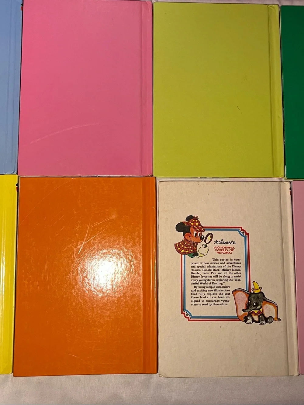 Vintage Walt Disney Wonderful World of Reading Hardcover Books Lot of 8